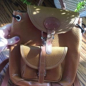 Vintage Pebbled Leather-look Backpack